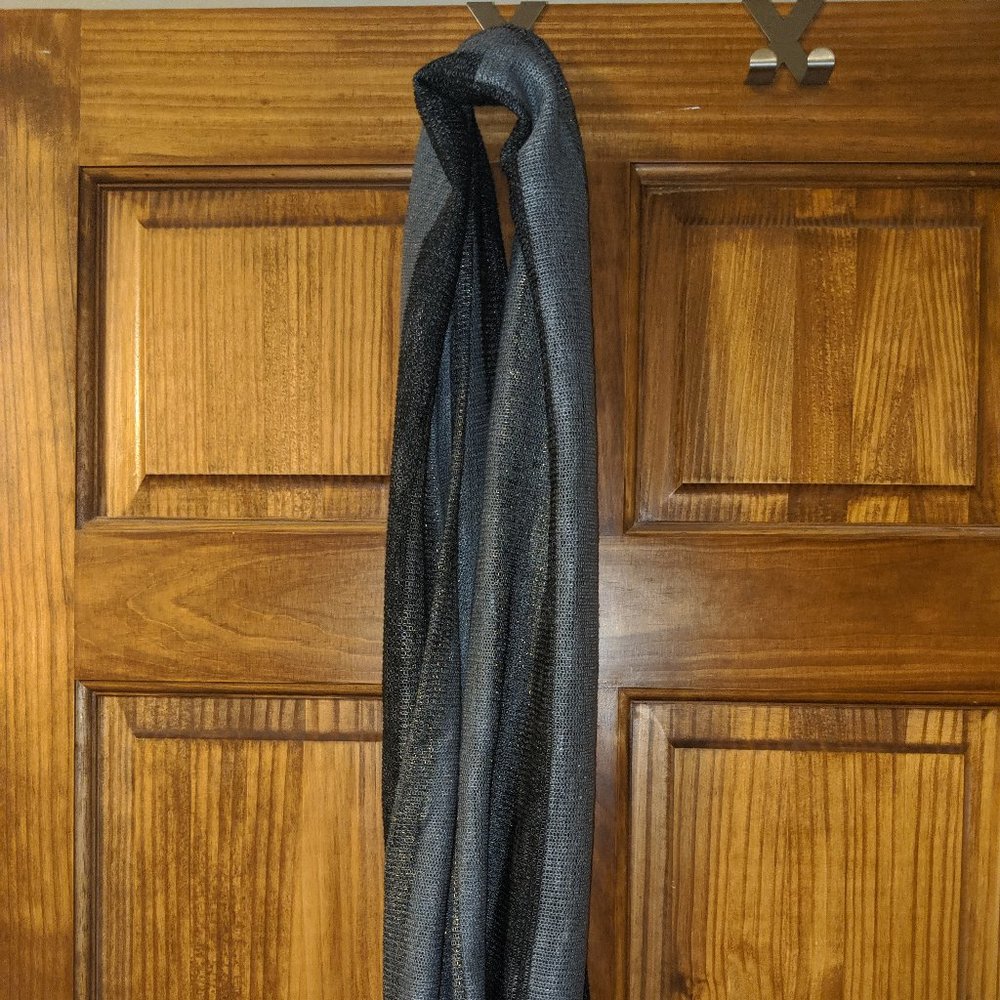 Black, Gray, and Gold Infinity Scarf